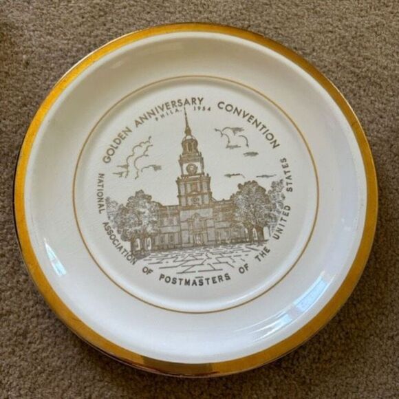 Postmasters Of The U.S. Golden Anniversary Collectors Plate 1954 - Picture 1 of 7